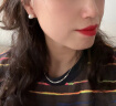 奥斯坦汀（outstanding）925银耳钉正圆贝珠仿珍珠饰环送女生朋友老婆妈520情人节实用礼物 直径约10mm 一对 实拍图