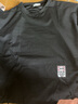 极溪t恤男夏季时尚潮流短7分袖男宽青少年校园风冰丝衣个性潮流男 T05黑色 XL【拍下，优先发货】 实拍图