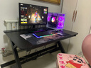 奥伦福特  电脑桌台式家用电竞游戏桌办公书桌简约书房写字桌子 【碳纤纹·二段式】实木芯120*75cm 升级款电竞桌 实拍图