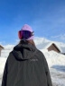 南恩NANDN滑雪镜护目镜女雪地滑雪眼镜透气高清防雾翻盖男滑雪镜 黑框酱紫 实拍图
