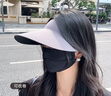 沐驰斯顿防晒帽女夏季遮阳帽遮脸防紫外线太阳帽子大帽檐骑车跑步空顶帽女 无痕一体可折叠【深灰色】 可调节55-60cm（UPF50+） 实拍图