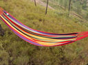 CAMEL吊床户外秋千成人加厚防侧翻室外露营摇篮网床家用摇床树吊床 双人，红色彩条（200*100） 102A 实拍图