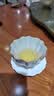陶迷（TAOMI）黄汝窑系列茶具功夫茶具茶壶单壶开片可养汝瓷泡茶壶陶瓷单品茶器 米黄汝窑菊花杯 1个 101mL(含)-200mL(含) 实拍图