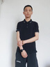 罗蒙【父亲节礼物】冰丝短袖t恤男夏季薄款男士透气polo翻领衫半袖 藏青+灰蓝 XL (建议125-140斤) 实拍图