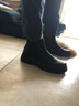 AOSENTU马丁靴男头层牛皮中高帮男靴男鞋潮流时尚雪地靴冬季保暖加绒棉鞋 套脚单鞋956 43 实拍图
