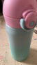 膳魔师（THERMOS）吸管保温杯350ml男女士儿童316L保冷水杯子含包袋TEMI-350S PG 实拍图