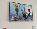 铃桐餐厅画单联画客厅挂画单幅装饰画水果壁画房间墙画酒店玄关有框画 01款高清冰晶面 70*100厘米[黑色]铝合金外框 实拍图