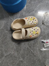安尚芬孕妇洞洞鞋女款夏季外穿2024新款防滑厚底沙滩鞋凉鞋包头拖鞋女士 咖色【奶酪面包】 36-37 正码（内长230MM） 实拍图