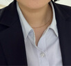 纪梵蒂 GEFIODEY细彩金色18k包金色项链女款链条素链钛钢不掉色锁骨链链子无吊坠 节片链 实拍图