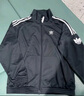 adidas经典复古三条纹双拉链宽松夹克外套男女秋季阿迪达斯三叶草 黑色   2XL 实拍图