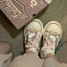 OLD ORDER-帆布鞋Canvas-三丽鸥凯蒂猫联名 Sanrio Hello Kitty 女 毛绒棕粉 38 实拍图