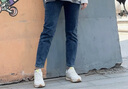 雪茜曼烟管裤牛仔裤女春秋薄款九分小个子高腰宽松显瘦直筒裤子女 实拍图