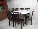 春花秋月新中式岩板餐桌餐椅现代简约家用圆桌实木饭桌可伸缩折叠桌子桌椅 黑檀色框架【12mm雪山白岩板】 1.2米 餐桌+4椅 实拍图