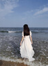 格逻恩（GELUOEN）法式方领新品连衣裙子女2025夏季设计感前短后长不规则拖尾公主裙 图片色 均码 【可备注码数】 实拍图