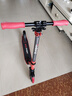 优多那新品青少年滑板车可折叠可调节校园代步车避震两轮车踏板车炫红 实拍图