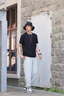 杉努（SHANNU）裤子男士春夏季薄款休闲宽松运动束脚青年学生工装直筒卫长裤 02白色常规（松紧） XL 实拍图