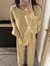 浪莎甜美睡衣女开衫套装韩版长袖可外穿家居服网红风宽松女家居服 M 实拍图