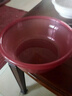 加厚透明塑料盆洗菜盆家用宝宝成人洗衣洗脚沐浴盆小盆子洗脸盆 咖色 中号（直径27cm） 实拍图