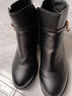 啄木鸟马丁靴女2025秋冬季加绒加厚软皮女靴百搭时尚妈妈靴中老年皮鞋 黑色【单里】 40标准尺码 实拍图