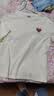 雪中飞白色短袖t恤女新款夏季纯棉宽松半袖女士简约休闲超好看上衣 奶白色|8009-17004F (女款) S 155/80A 实拍图