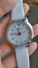 伯恩（BOARRNE）中考高考试专用机械手表男女初中学生高中生发条滑动指针纯机械表 2031升级进口芯-白盘白皮带-女表 实拍图
