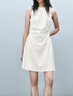 UR2025春季新款女装时尚气质褶皱收腰短款连衣裙UYY750029 米白 M 实拍图