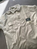 短袖衬衫男春夏季新款冰丝衬衣长袖外套男潮牌宽松休闲工装外套上 854浅灰 M 实拍图