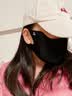 奥克云华夫格防紫外线口罩女护眼角防晒面罩薄款户外骑行2026新款黑粉 实拍图