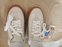 Rockfish复古德训鞋女2024年秋季运动板鞋原版平底女鞋休闲单鞋女款 米白色皮面 36 实拍图