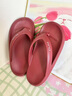 朴西居家室内女士凉拖防滑舒适一体成型浴室沙滩人字拖情侣拖鞋男士 安哥拉红 新年热销色 38-39 实拍图