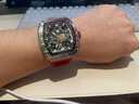 格雅（GEYA）长城系列品牌镂空手表男士酒桶手表自动机械腕表 送男友 彩虹镶钻-G78211GHKK 实拍图