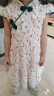 安妮优儿女童旗袍连衣裙夏季2025儿童装洋气夏装女孩夏款公主裙 绿色 120 实拍图