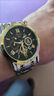 2025新款男士手表男时尚百搭潮流学生防水夜光日历商务钢带石英表 1425间金黑 送表盒调表器 实拍图