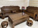 景典 红木家具 非洲鸡翅木(学名：非洲崖豆木) 中式古典实木沙发客厅 全实木客厅家具 福禄呈祥113五件套 实拍图