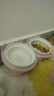 卉亦暮猫碗陶瓷猫食盆猫咪饭碗双碗斜口狗碗喝水碗保护颈椎防打翻 粉色防漏食架+婴用级I陶瓷双碗 实拍图
