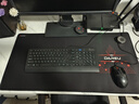 达尔优（dareu）PG-D84光圈电竞游戏鼠标垫超大号 800*400*4mm加厚锁边办公键盘电脑书桌垫 橙黑色 实拍图