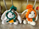 帕提拉（patila）diy手工编织垂耳兔玩偶毛线钩织复古祖母格兔子挂件材料包小礼物 橘祖母格小兔子材料包含工具教程 实拍图