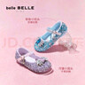 百丽（Belle）艾莎公主时尚水钻时装鞋女商场款可爱公主风童鞋88702A85 紫色 31 实拍图