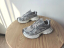 传奇保罗男鞋秋季2025新款运动透气网面鞋户外百搭港风增高老爹潮鞋子男 灰色 40 实拍图