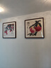 紫腾随轩齐白石装饰画新中式客厅背景墙面挂画卧室饭厅餐厅水墨虾壁画 大吉大利 60*60cm红木色实木框 实拍图