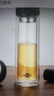 明霞玻璃杯双层大容量水杯便携车载男女商务茶水分离泡茶杯子450黑 实拍图