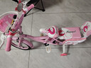 鑫旺彤自行车儿童3-6-10岁单车男女童轻便脚踏车辅助轮5岁女孩车公主车 粉色【闪光轮+护栏靠背】 14寸 适合身高95-115cm 实拍图