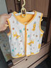 舒贝怡婴儿衣服马甲春秋款两面穿儿童背心男女宝宝马夹坎肩上衣黄100 实拍图
