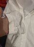 凰巣衬衫女2025年春夏白衬衫休闲宽松法式V领显瘦气质短袖凉感设计感 白色 615斜襟衬衣M （105-120） 实拍图