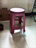 OMGD塑料凳子双色熟胶椅子板凳高凳成人加厚板凳可叠放加厚凳子 深棕色 实拍图