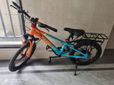 凤凰山地自行车男女变速山地车碟刹青少年儿童自行车学生单车 星际 橙蓝【铝架】7速+后座车灯+三刀 20寸【适合125-160cm】 实拍图