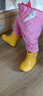 大树爷爷儿童雨鞋加绒内胆防滑日韩幼儿园小学宝宝玩防水胶鞋套男女童雨靴 娇黄色 13 （适合脚长12cm左右） 实拍图