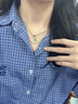 中国黄金玉见如意项链女平安锁和田玉吊坠七夕情人节礼物送女友老婆生日 京速达-玉见平安锁和田玉项链 实拍图