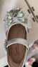 斯纳菲春秋皮鞋女童公主鞋中大童格利特水晶鞋舒适儿童表演鞋月光银27 实拍图