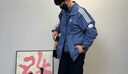 adidas休闲简约三条纹梭织立领夹克外套男装阿迪达斯官方三叶草 深蓝 XL 实拍图